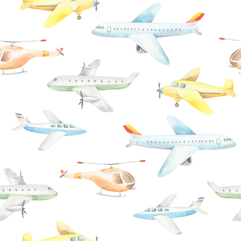 470x470 Airplane Watercolor Wallpaper