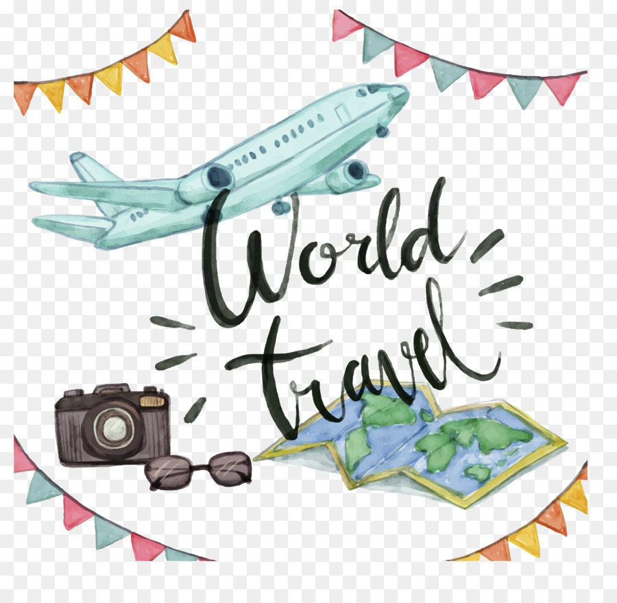 900x880 Airplane Travel Watercolor Painting Clip Art
