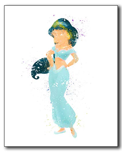 425x531 Jasmine Aladdin Disney Princess Watercolor Photo