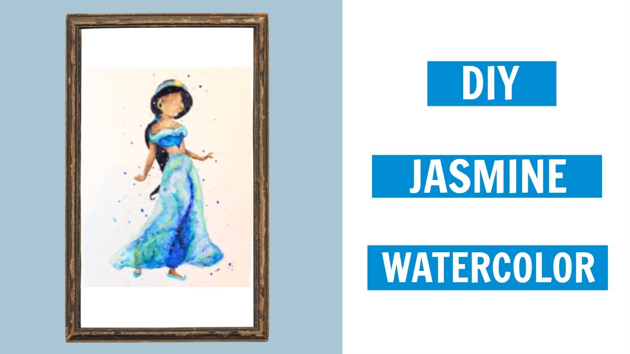 1280x720 Diy Disney Decor Jasmine From Aladdin Watercolor Tutorial