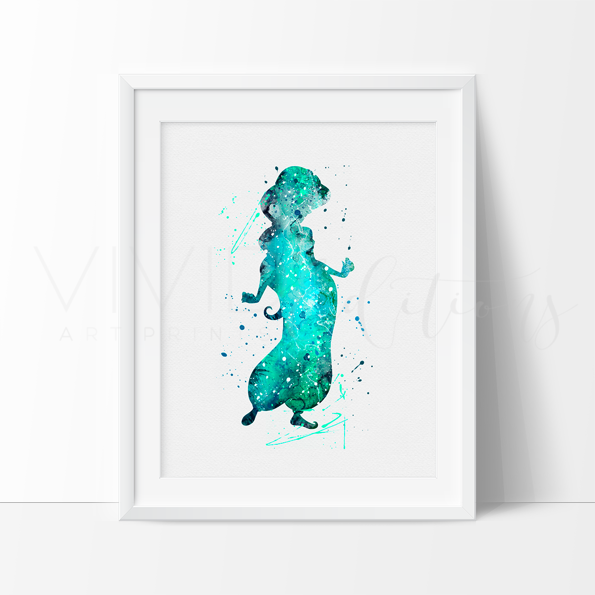 1200x1200 Princess Jasmine 1, Aladdin Watercolor Art Print