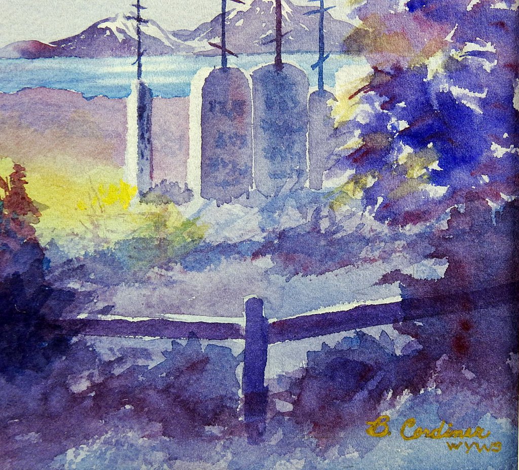 1024x927 Ninilchik Alaska Watercolor Painting Artifax Antiques Amp Design