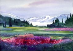 236x167 Watercolor Alaska. I Really Like The Way They Got The Paints To