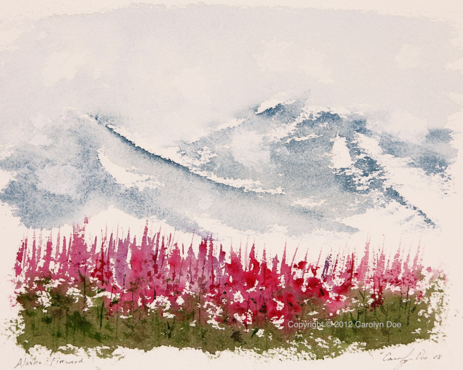 1500x1200 Alaska Fireweed Fine Art Print Giclee Archival From Original