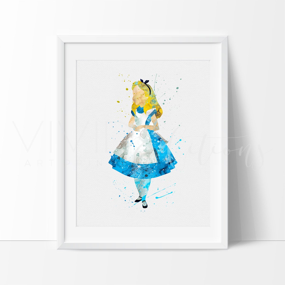 1200x1200 Alice In Wonderland Watercolor Nursery Art Print Wall Decor