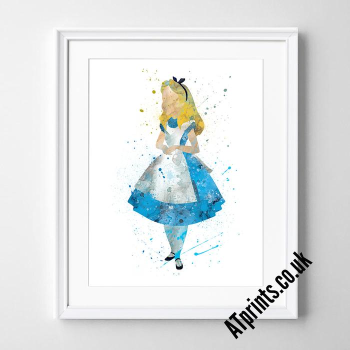700x700 Alice In Wonderland Watercolour Print Atprints