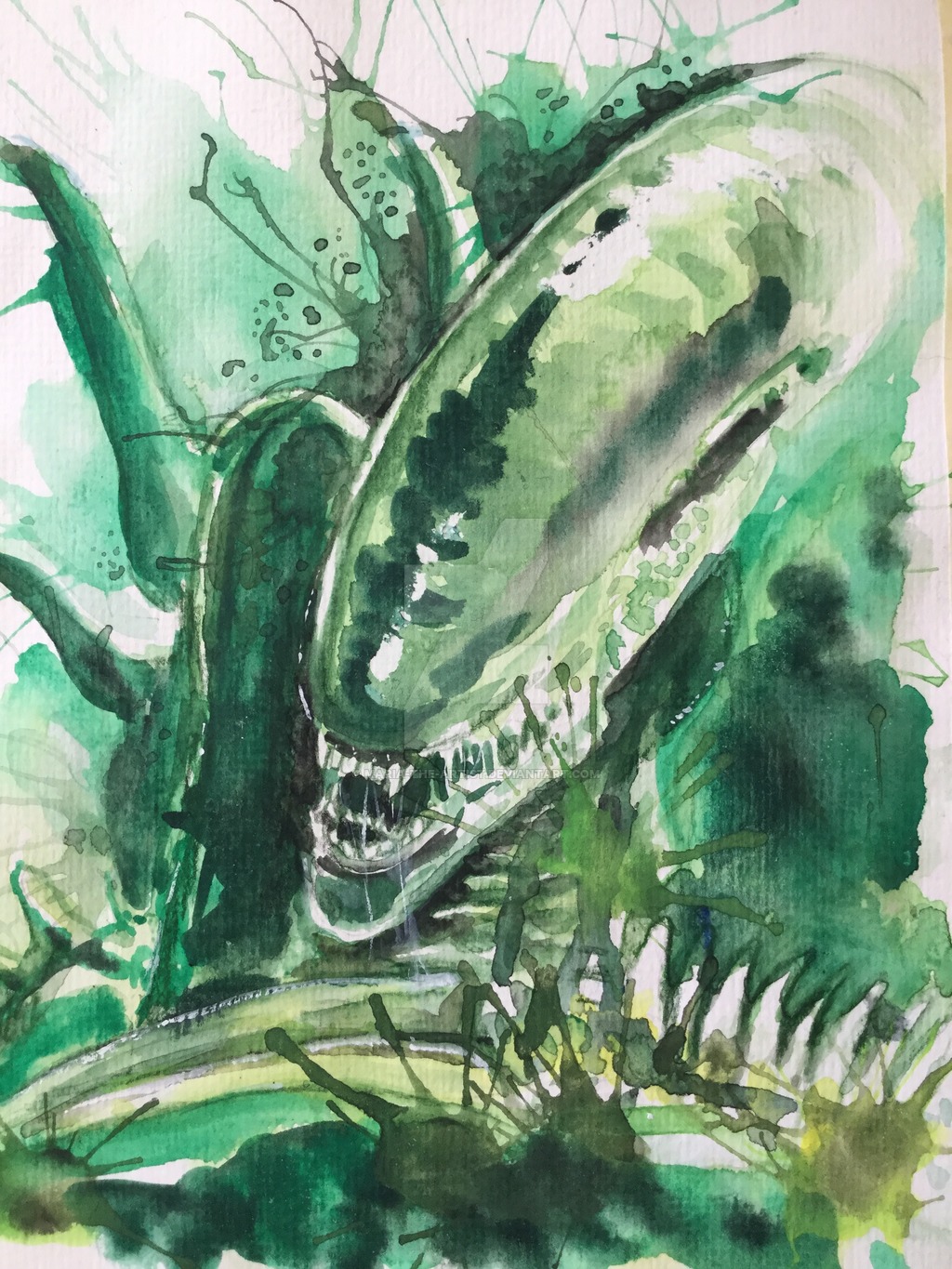 1024x1365 Alien,2017,watercolor,160x220mm By Maria The Artist