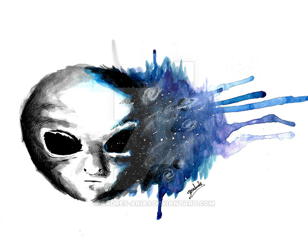 600x490 Alien Watercolor By Andres Arias