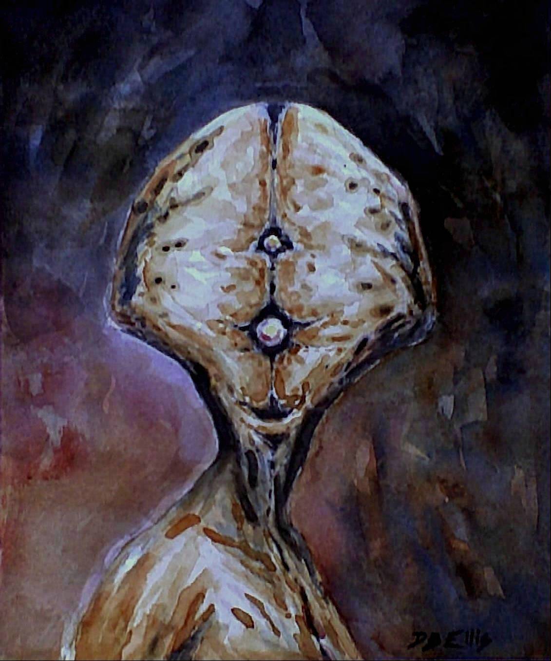1131x1356 The Paintings Of David B. Ellis Portrait Of An Alien No. 2