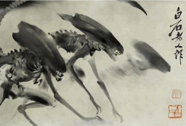 600x406 Xenomorph Watercolor Painting [Alien Art]