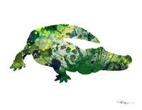 200x155 Stunning Alligator Watercolor Painting Reproductions For Sale On