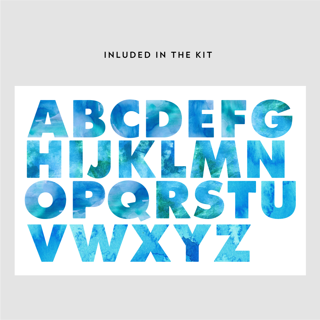1080x1080 Watercolor Alphabet