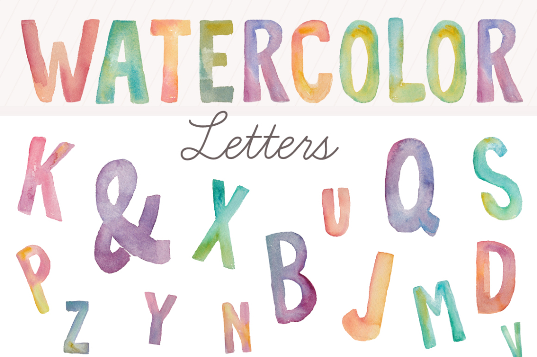 1100x732 Watercolor Alphabet Letters Clip Art Spell Anything In Style!