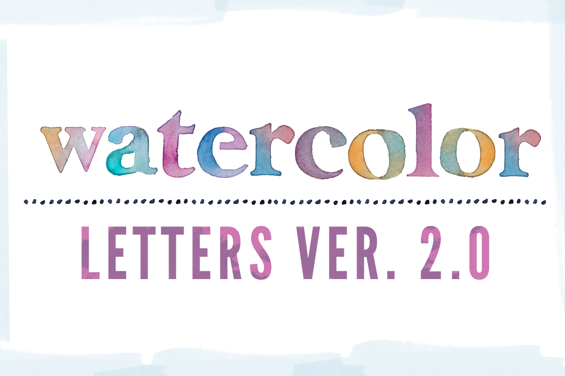 1160x772 Watercolor Letters Clip Art