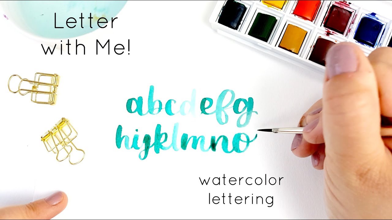 1280x720 Watercolor Painting Abcs Handlettering The Alphabet With Winsor