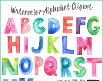 340x270 Watercolor Alphabet Etsy