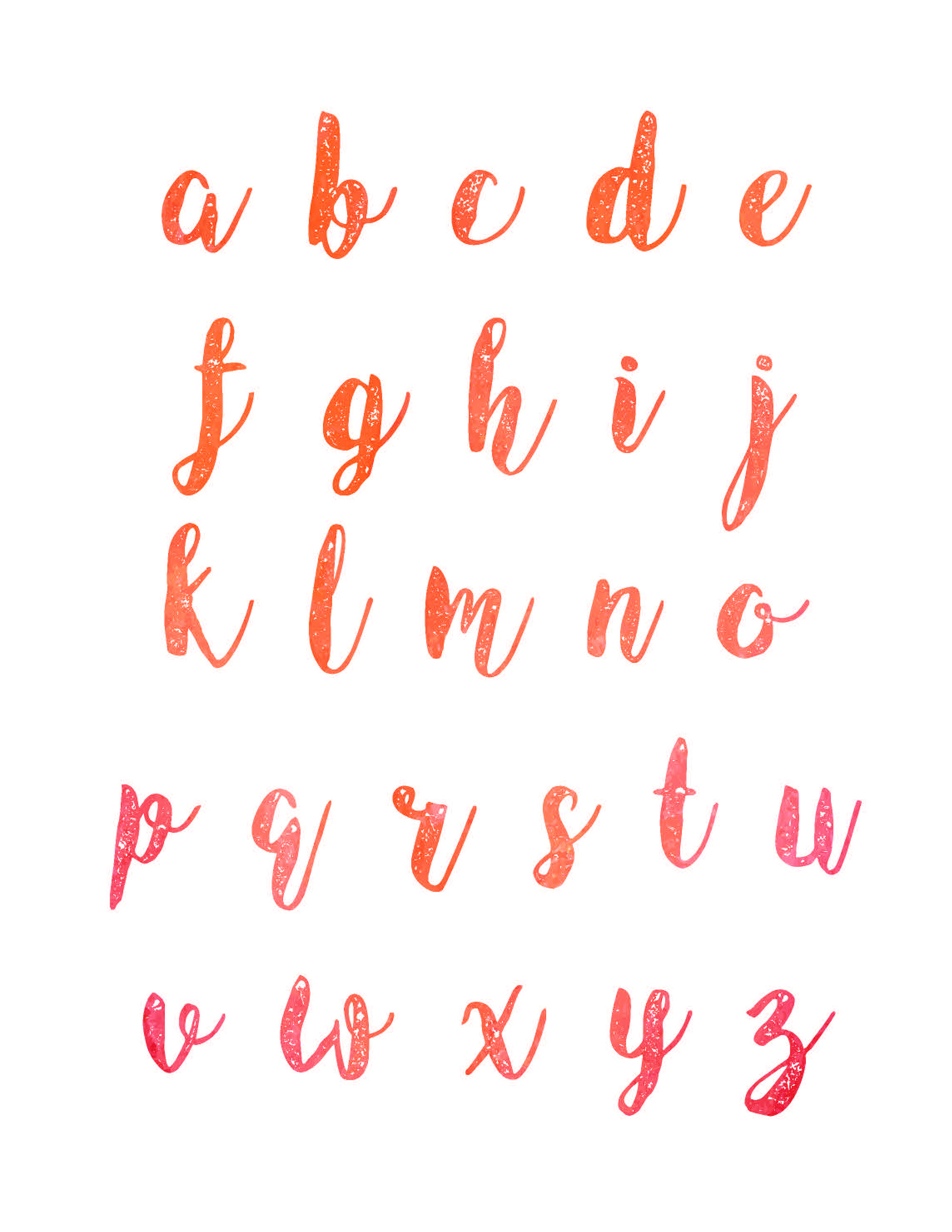 2000x2588 Watercolor Alphabet Printable