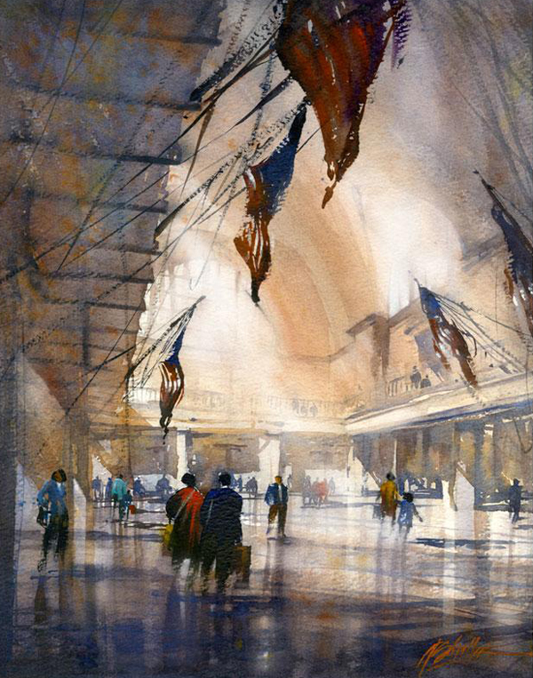600x763 Amazing Watercolor Paintings By Thomas W. Schaller