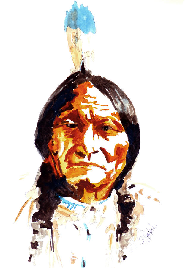 623x900 Native American Indian Painting By Steven Ponsford