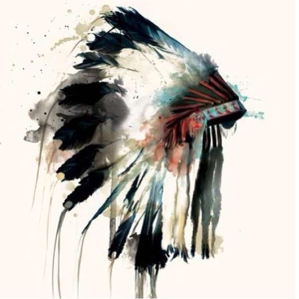 608x608 Indian Headdress Art