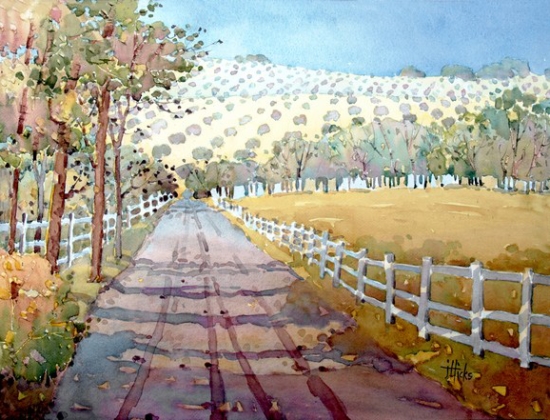 550x420 J Hicks Fine Art American Watercolor Society Awards Painting