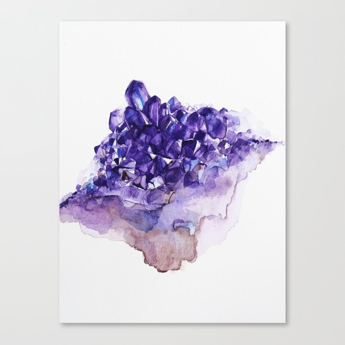 700x700 Amethyst Watercolor Canvas Print By Jenmerli Society6