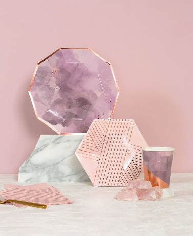 377x461 Amethyst Watercolor Large Paper Plates