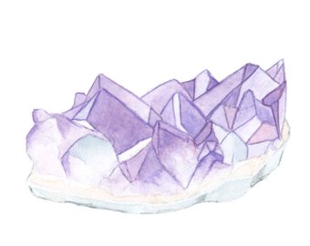 340x270 Watercolor Amethyst Etsy