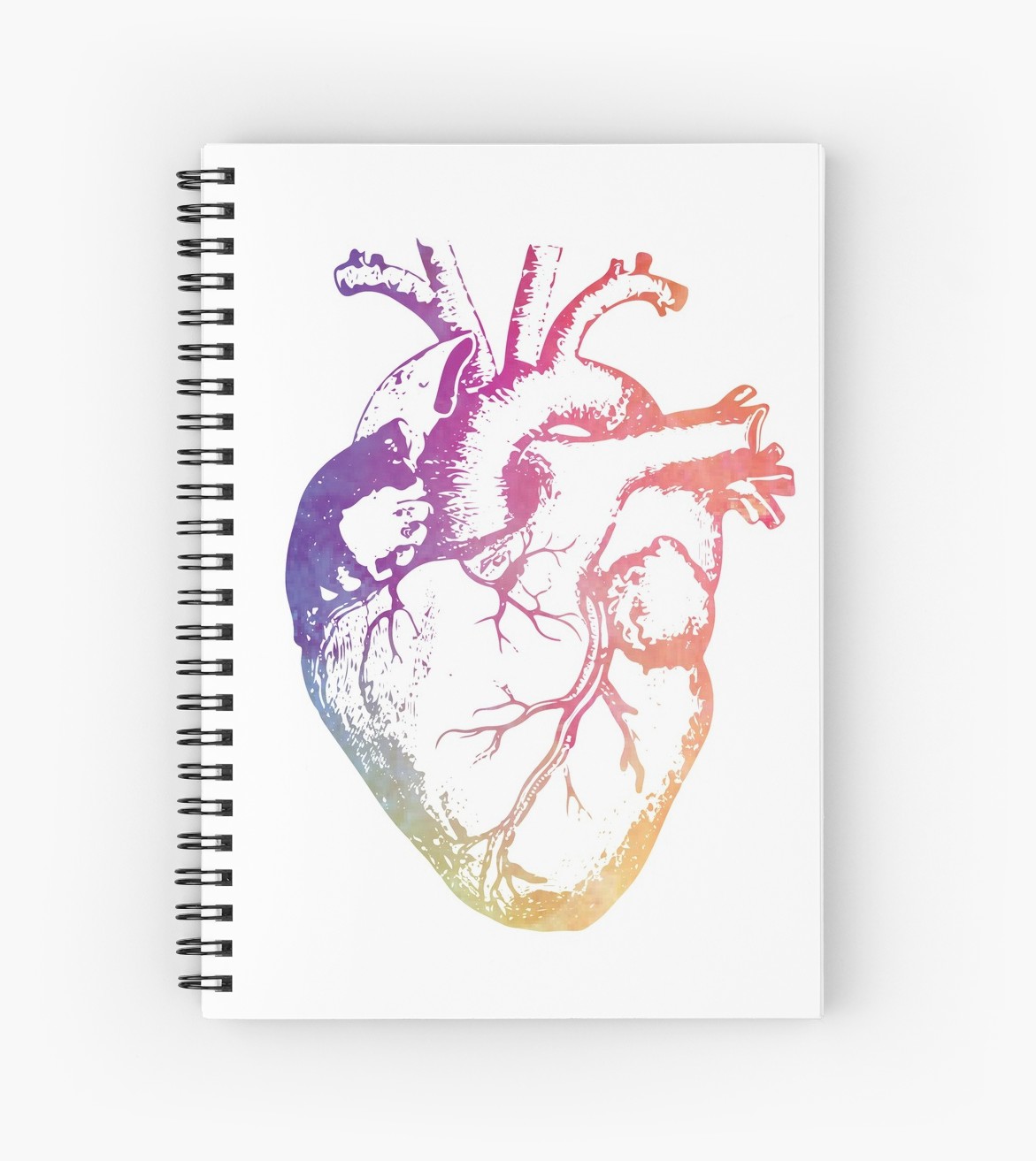 1171x1313 Watercolor Anatomical Heart Spiral Notebooks By Aerinnsky Redbubble