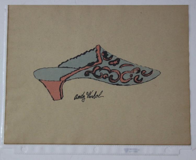 750x614 Andy Warhol Watercolor Shoe Illustration