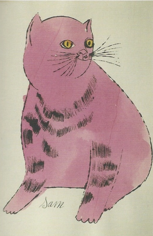 516x798 By Andy Warhol, 1954, Chat Cat (Sam), Watercolor. C A T S