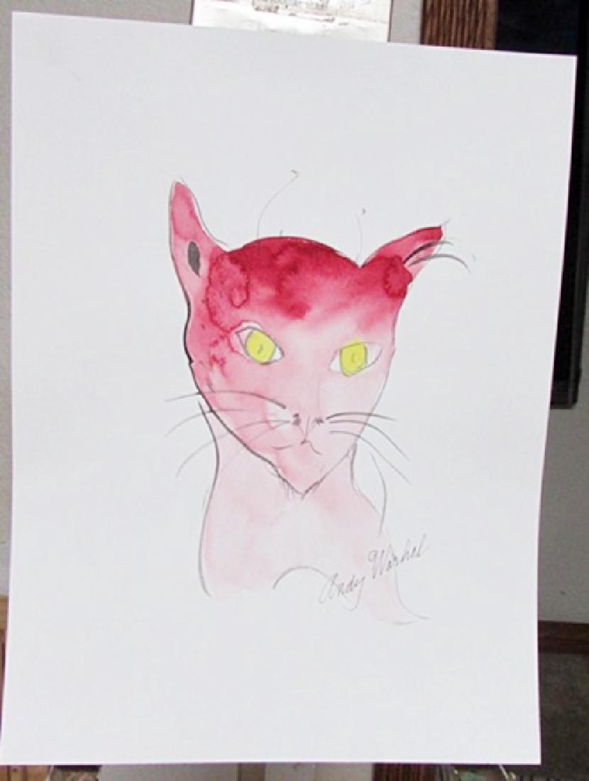 830x1100 Signed Andy Warhol Watercolor