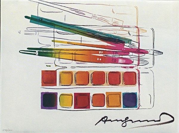 600x446 Watercolor Paintkit With Brushes By Andy Warhol