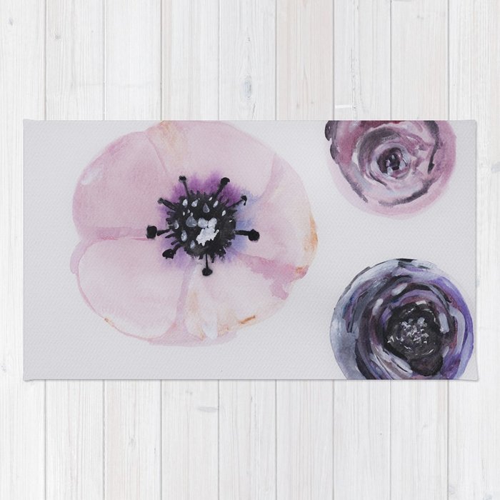 700x700 Soft Pink, Abstract Anemone, Watercolor, Nature, Plant, Pink