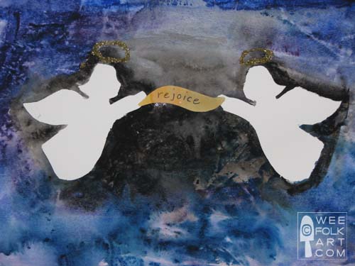 500x375 Angel Watercolor Paintings