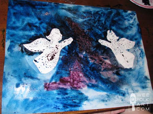 500x375 Rejoicing Angels Watercolor Painting Project