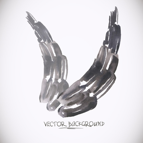 500x500 Classic Watercolor Wings Vector Background Free Vector In