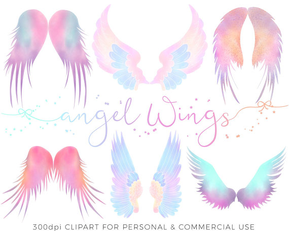 570x456 Clipart Angel Watercolor
