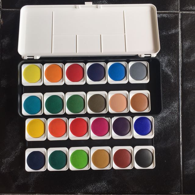 640x640 Angora Watercolor 24 Color, Desain Amp Kerajinan Tangan, Alat