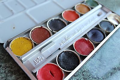 400x266 Old Vintage Angora Watercolour Paints Set In Metal Box Branded
