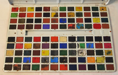 450x288 Vintage Watercolor Tin Paint Box