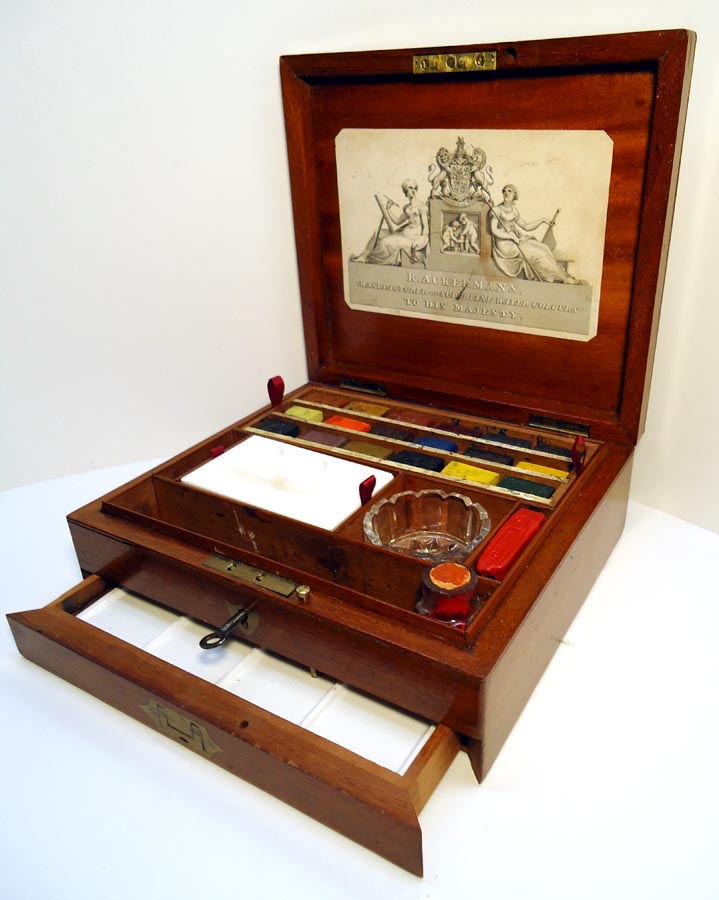 719x900 Ackermann Antique Watercolor Paint Box