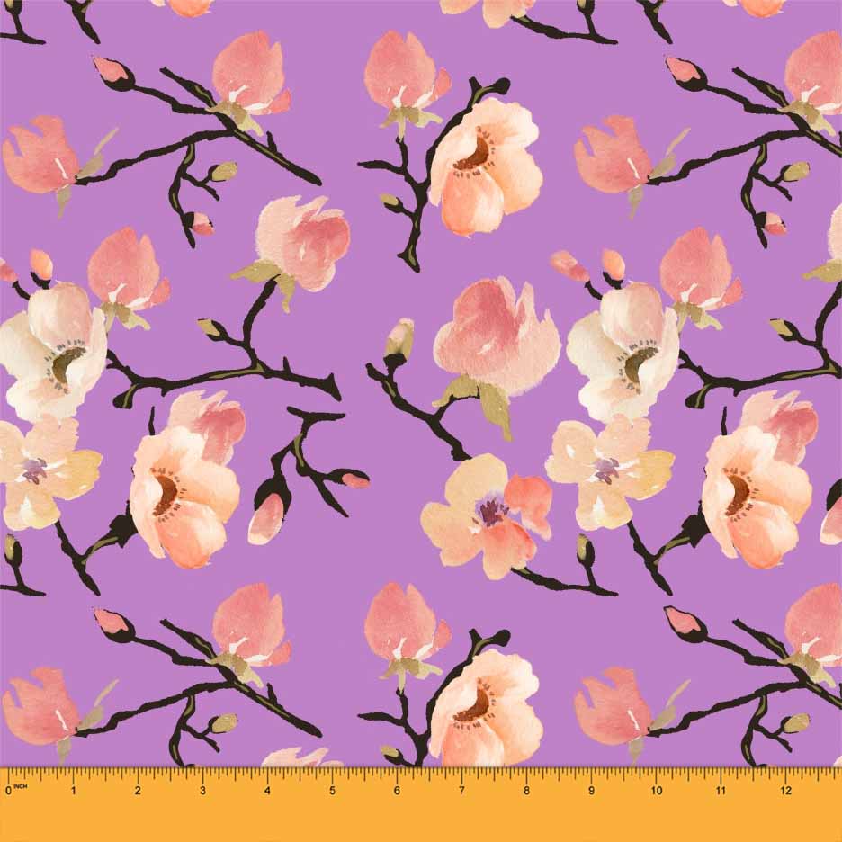 936x936 Soimoi Fabric Apple Blossom Watercolor Fabric Prints By Yard Wc