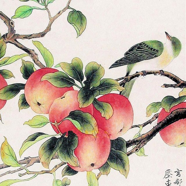 640x640 Online Shop Chinese Silk Ink Watercolor Flower And Birds Oriole
