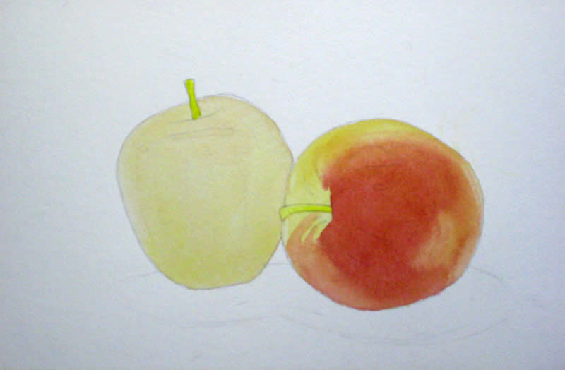 800x524 How To Paint An Apple With Watercolor