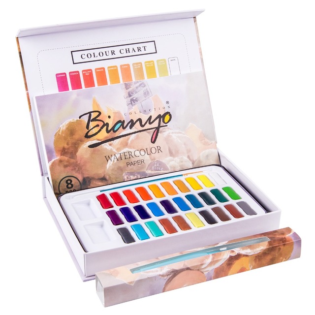640x640 Bianyo 30color Professional Artist Solid Watercolor Paint Set
