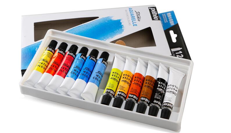 795x458 Pebeo Studio Aquarelle Watercolours Water Color Paint Set 12ml
