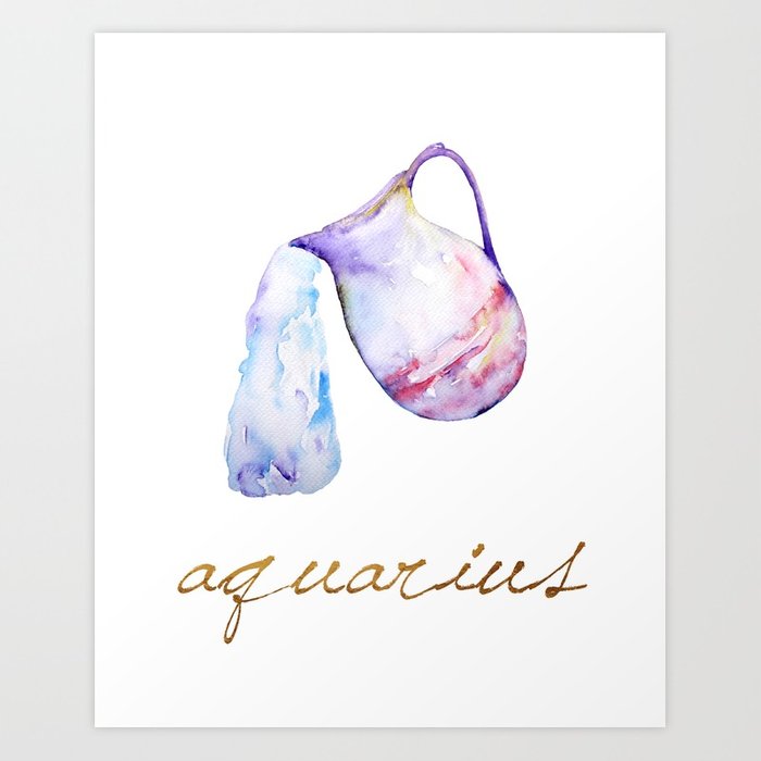 700x700 Watercolor Aquarius Water Bearer Art Print By Missquoted Society6
