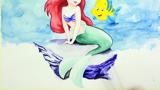 526x297 Speed Drawing Ariel From The Little Mermaid Disney Princess