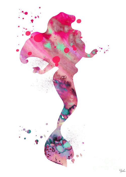 500x700 Ariel Greeting Card For Sale By Watercolor Girl